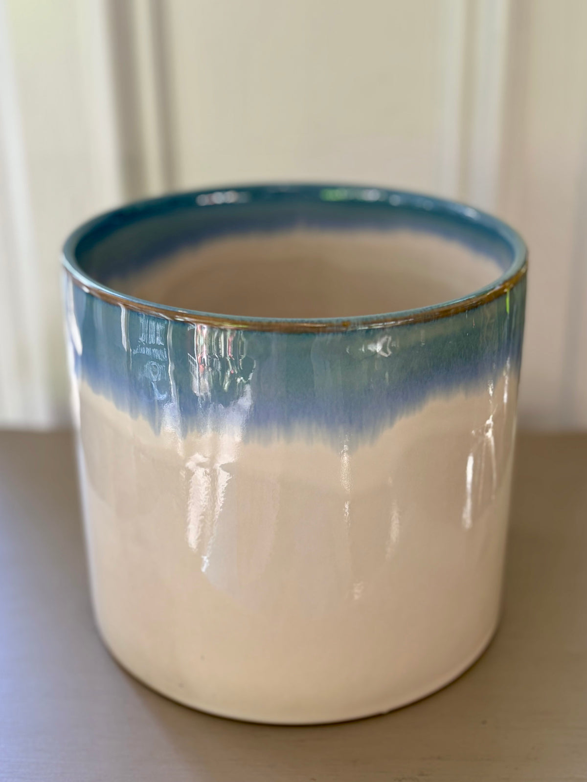 Blue Reactive Glaze Pot