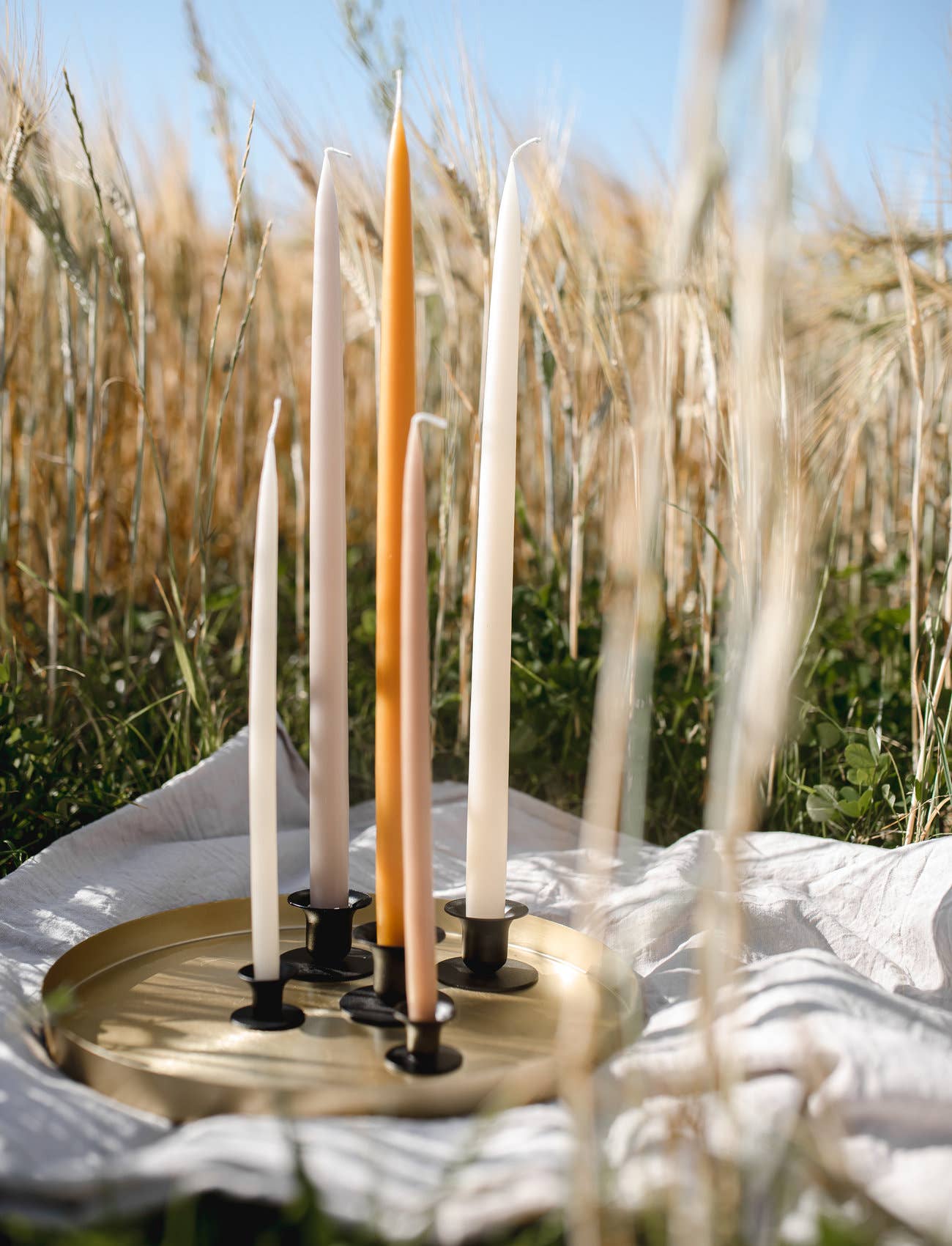 Honey Danish Taper Candle | A Pair