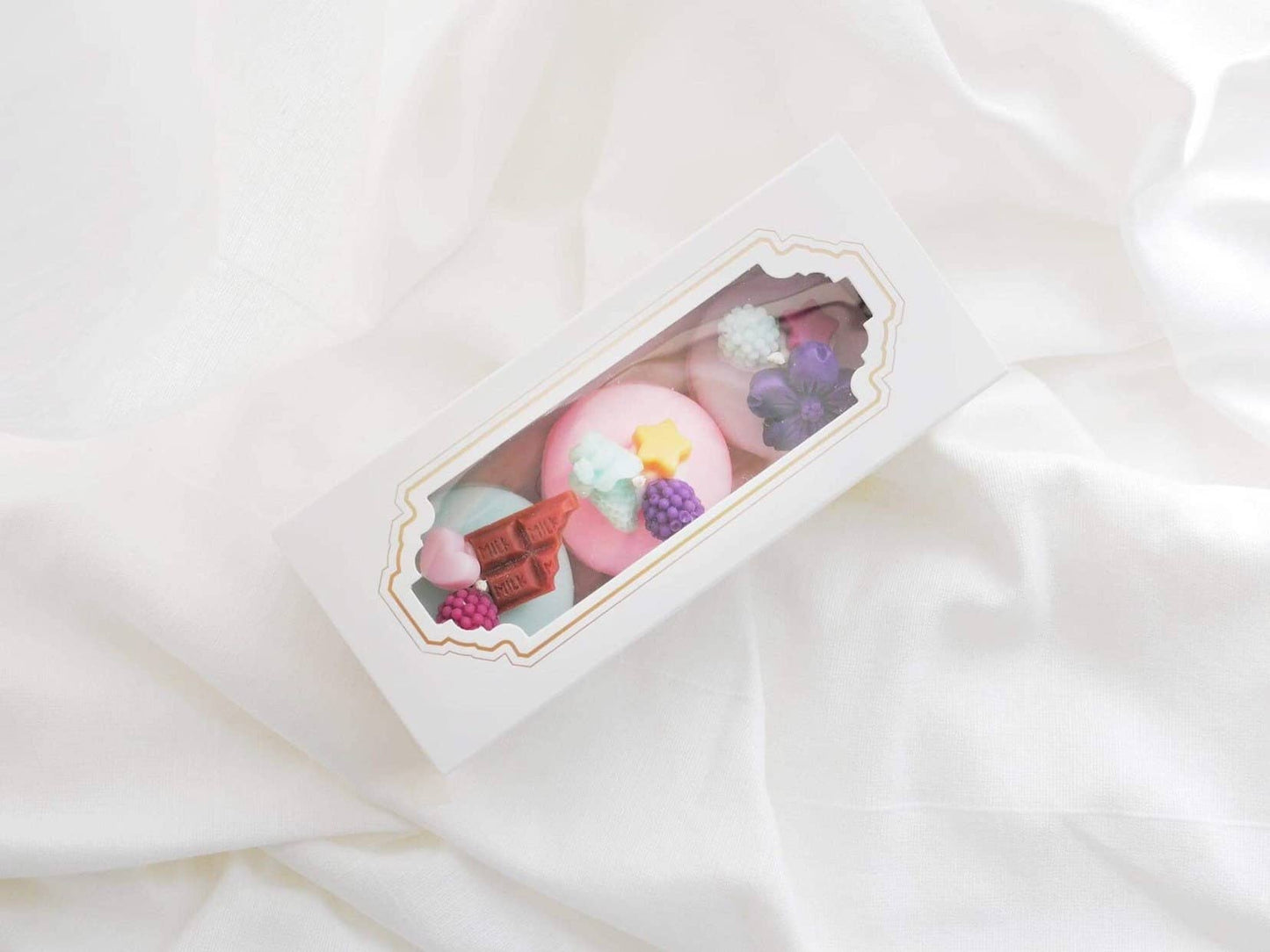 Macaron Dessert Candle Trio | Soy wax