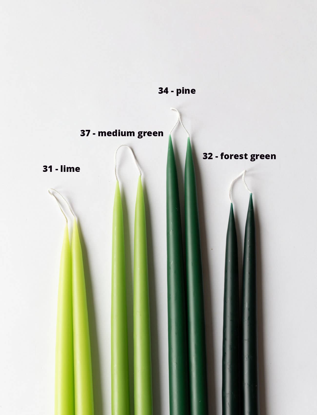 Pine Danish Taper Candle | A Pair