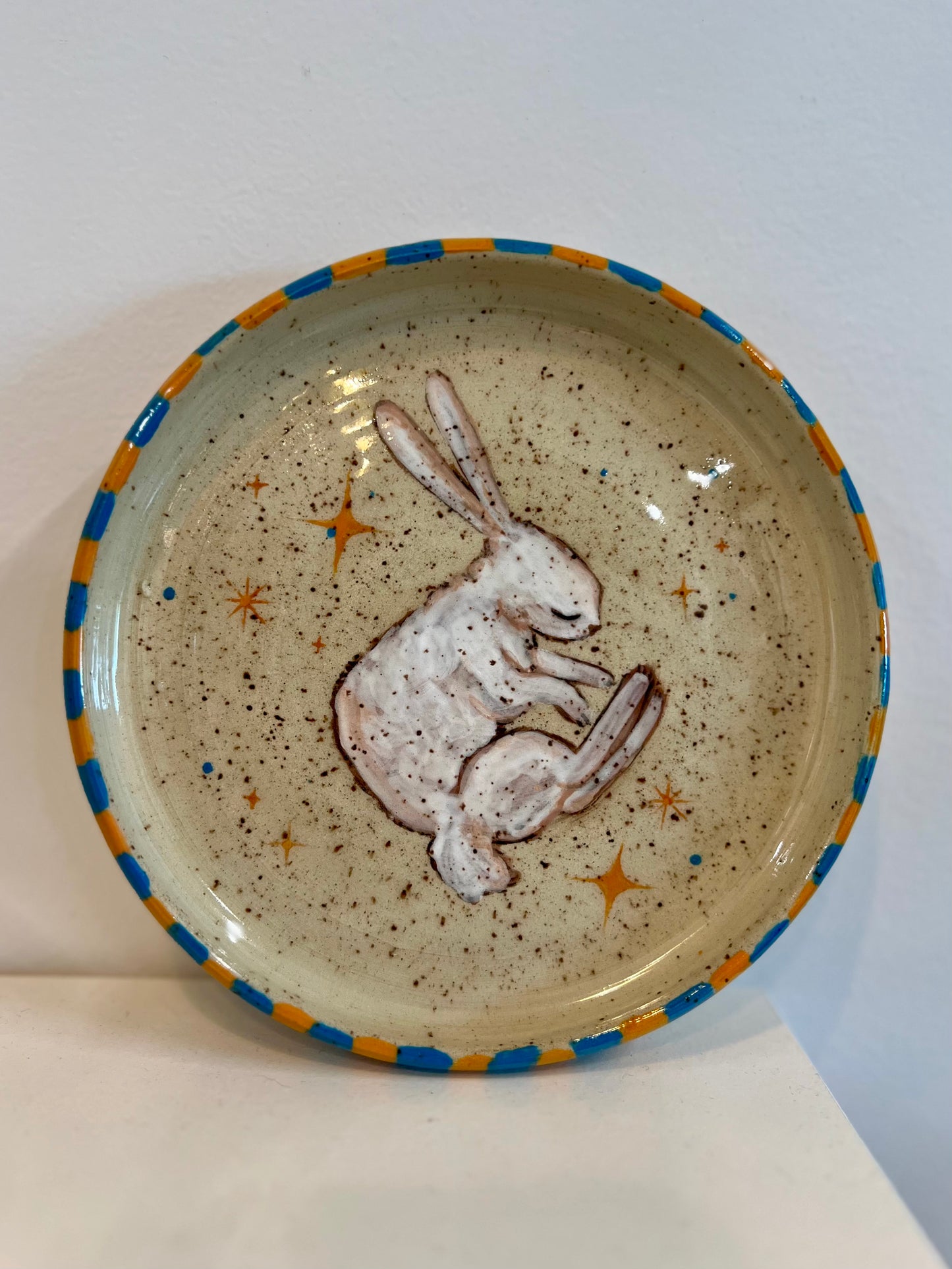Phalsiii Ceramics Sleeping Bunny Tray