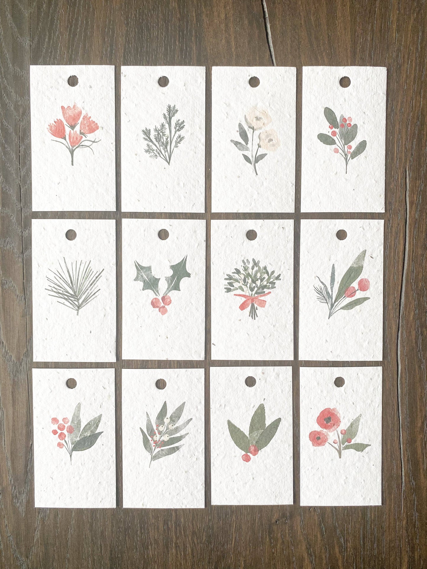 Plantable Gift Tags - Holiday Florals
