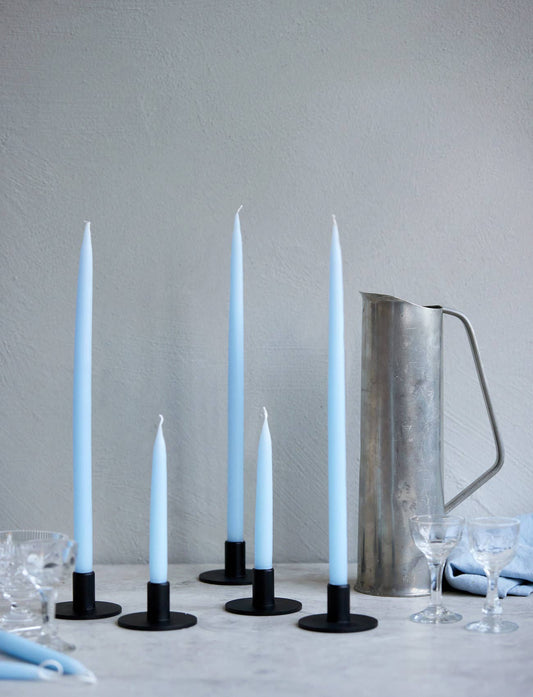 Light Blue Danish Taper Candle | A Pair