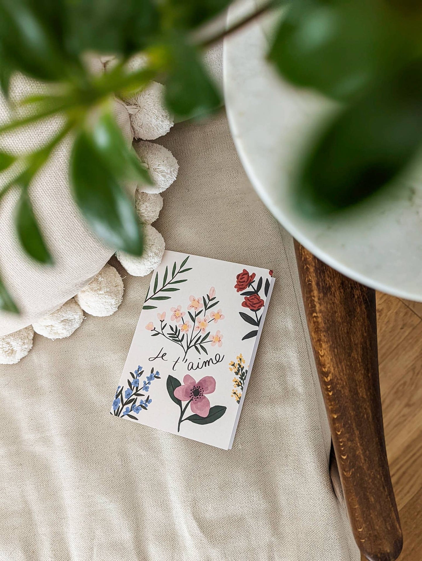 Je t'aime - Jardins de Fleurs - Greeting Card