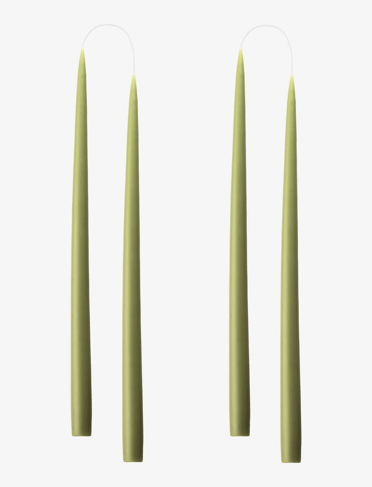 Olive Danish Taper Candle | A Pair