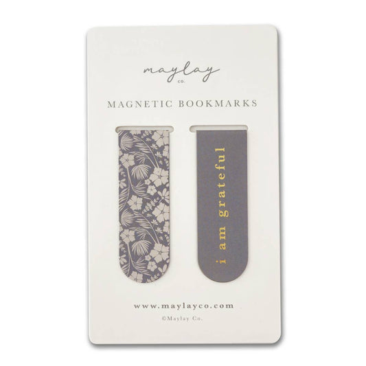 Vintage Meadow Floral Magnetic Bookmarks (Set of 2)