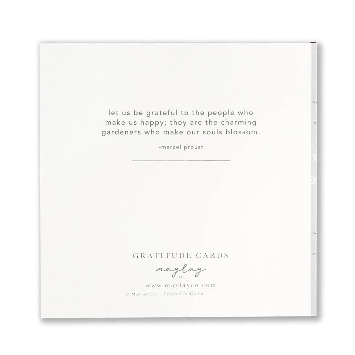 Peonies Floral Lunar New Year "I Am Grateful" Gratitude Greeting Cards