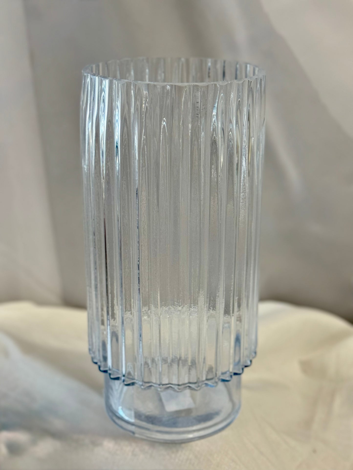 Ribbed Glass Vase