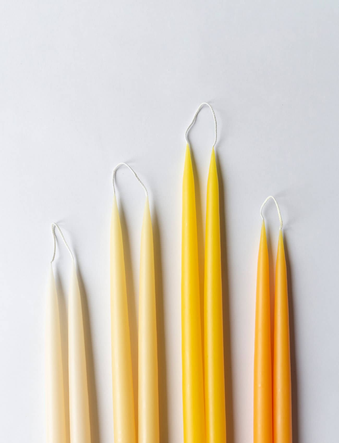 Bright Yellow Danish Taper Candle | A Pair
