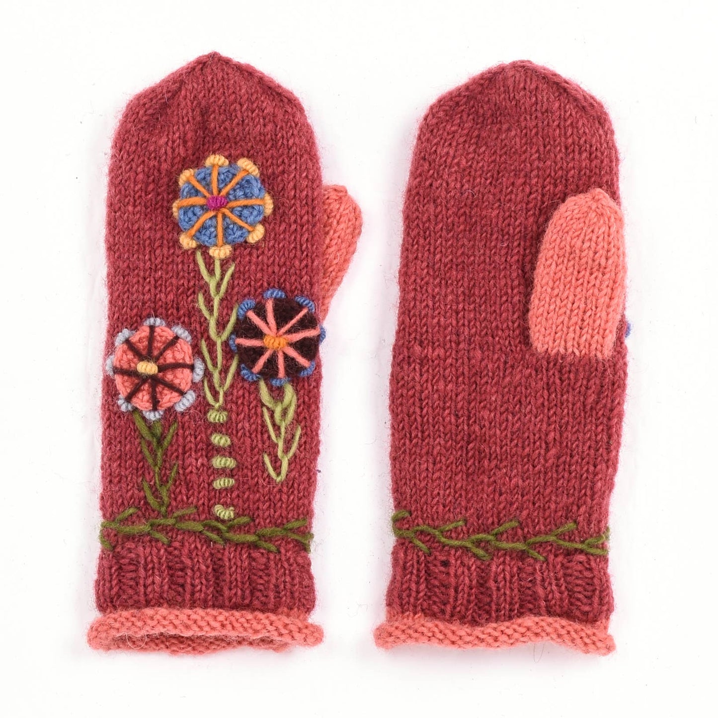 Maya - women's wool knit mittens