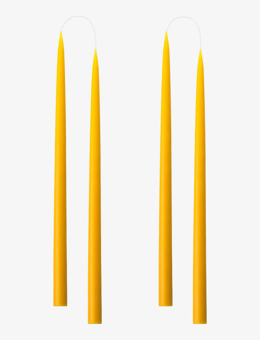 Bright Yellow Danish Taper Candle | A Pair