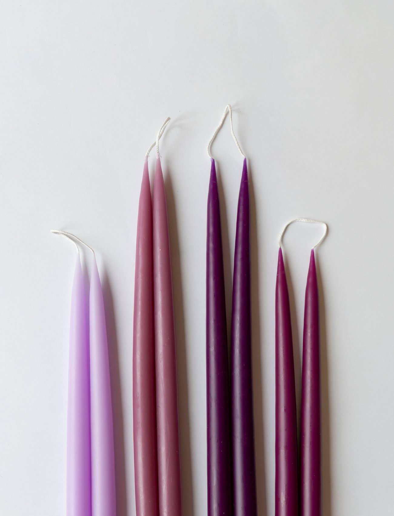 Dark Heather Danish Taper Candle | A Pair