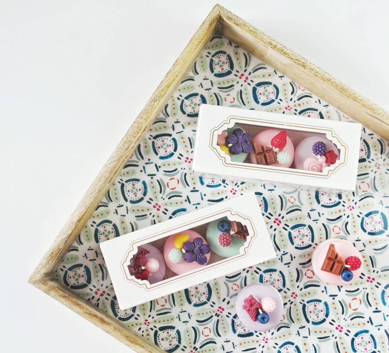 Macaron Dessert Candle Trio | Soy wax