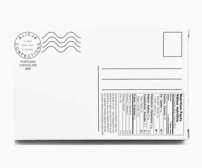 Party in My Mouth White Postcard Chocolate Bar