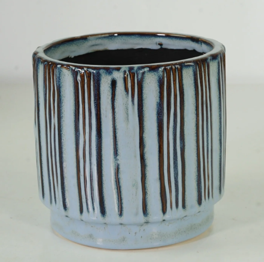 Brushstroke Glaze Ceramic Pot