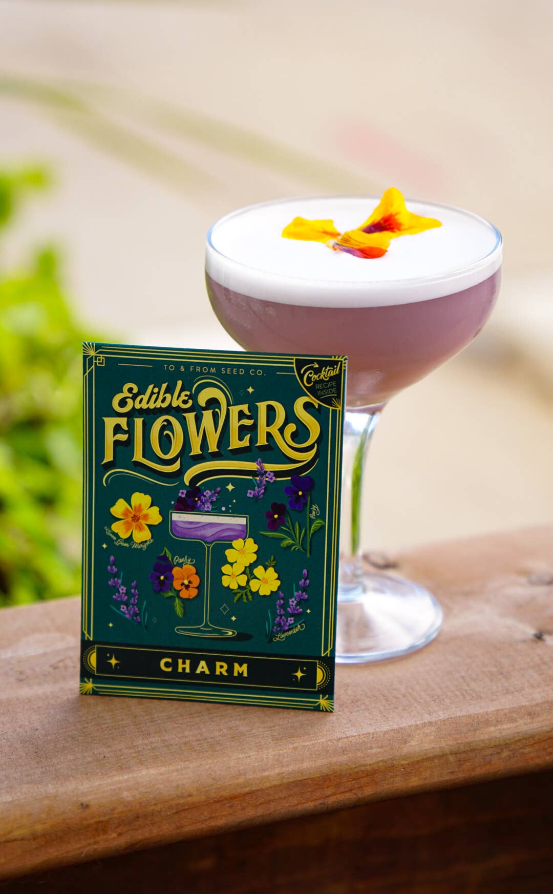 Edible Flowers (Charm) - Seed Packet & Cocktail Recipe