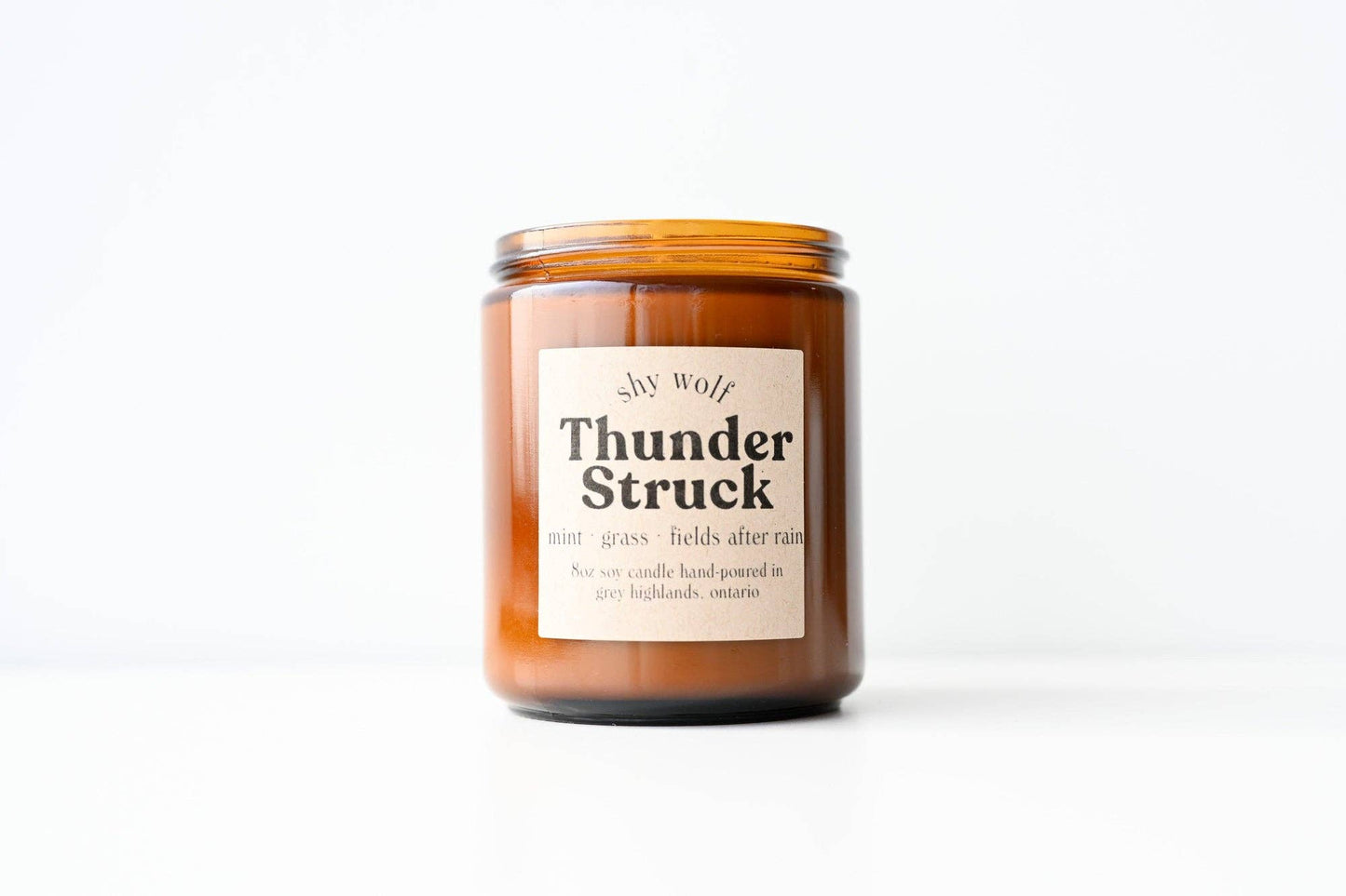 Thunderstruck Candle - rain, mint grass - AC/DC Rocker Decor