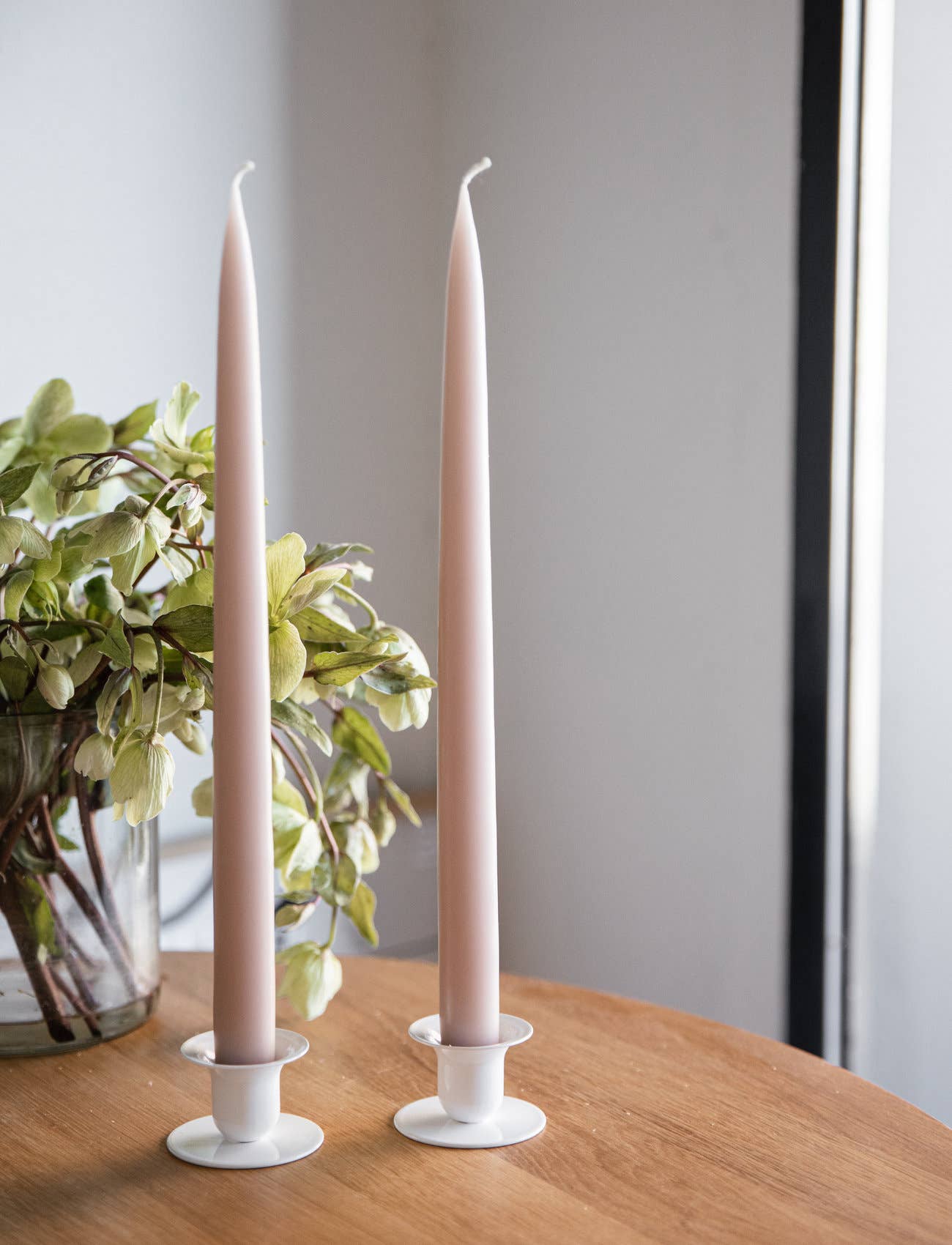Flax Danish Taper Candle | A Pair