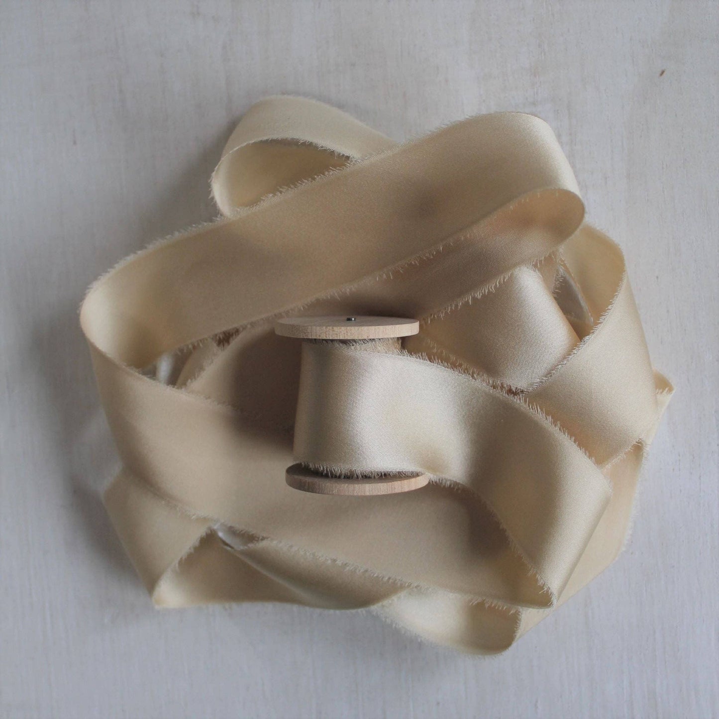 MAPLE Silk Charmeuse Ribbon Hand Torn
