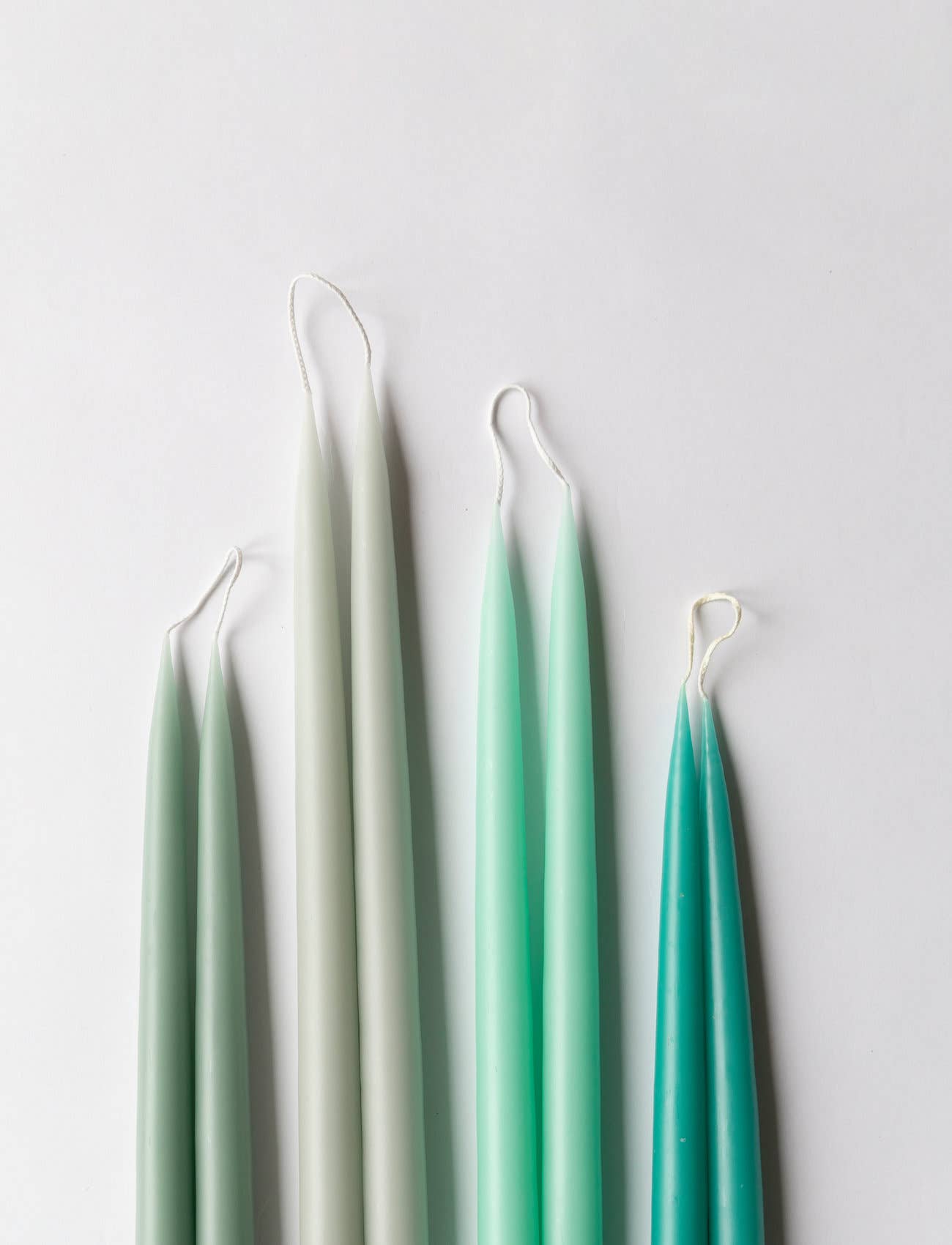 Teal Danish Taper Candle | A Pair