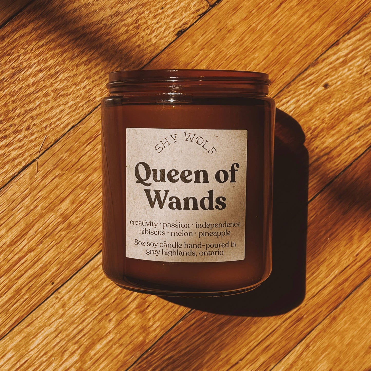 Tarot Card Candle - Queen of Wands - Hibiscus, Pineapple