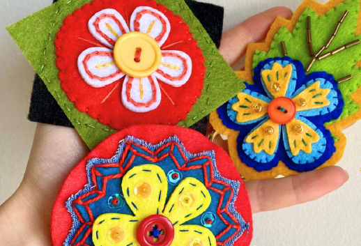 September Embroidery Workshop - Felt and Flowers