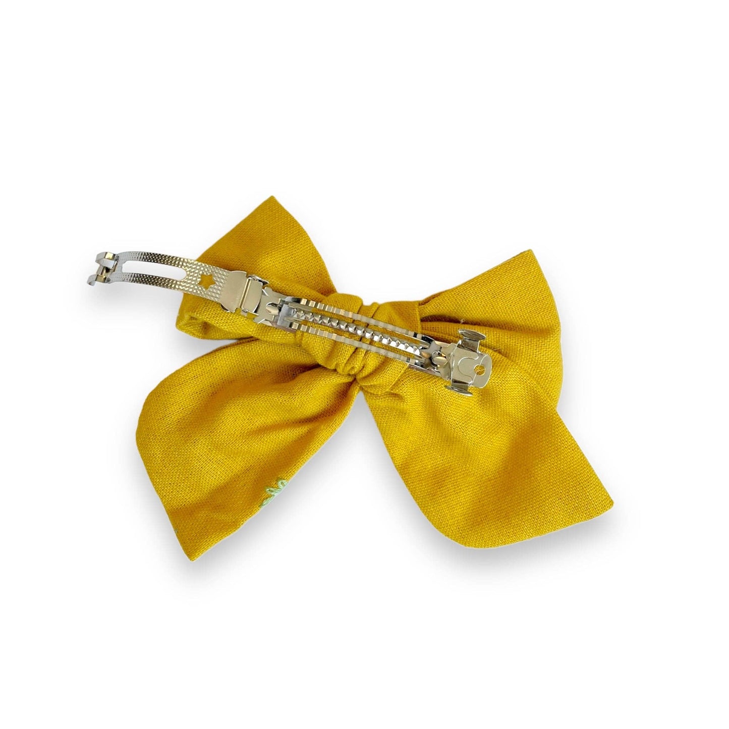 Sunbeam Hand-Embroidered Bright Yellow Bow