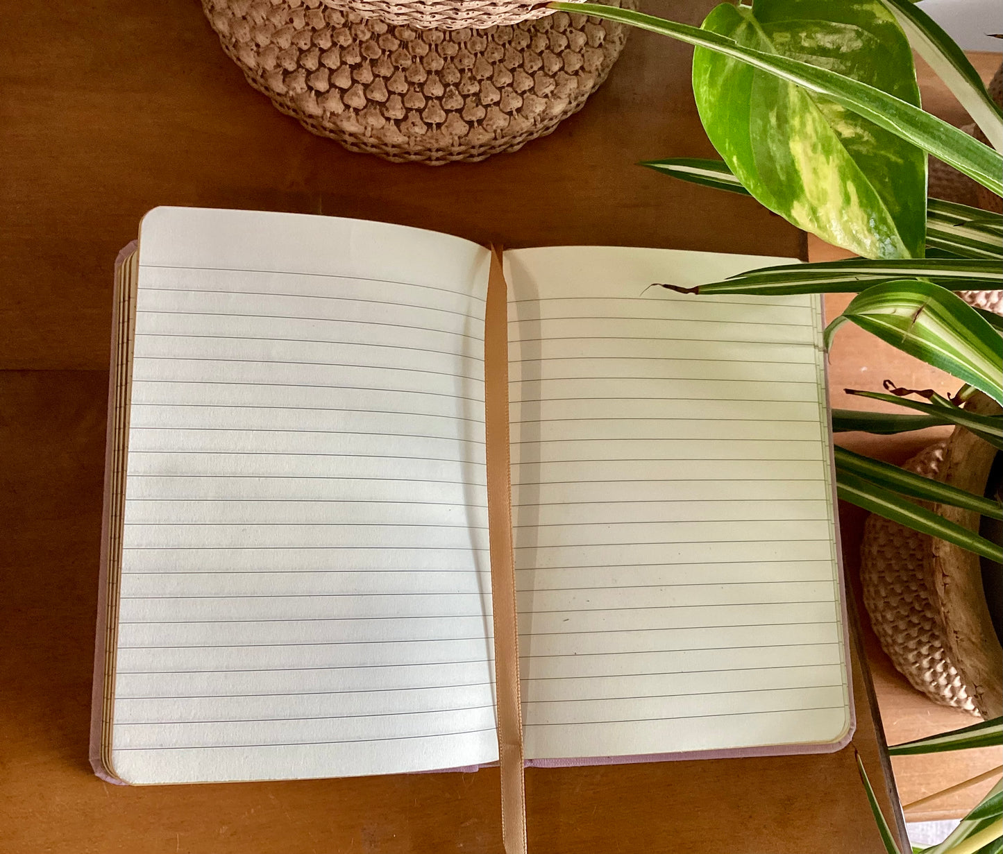 Soft Pink Sun, Moon & Stars Notebook