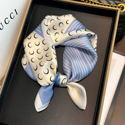Crescent Moon Silk Scarf | 100% Mulberry Silk