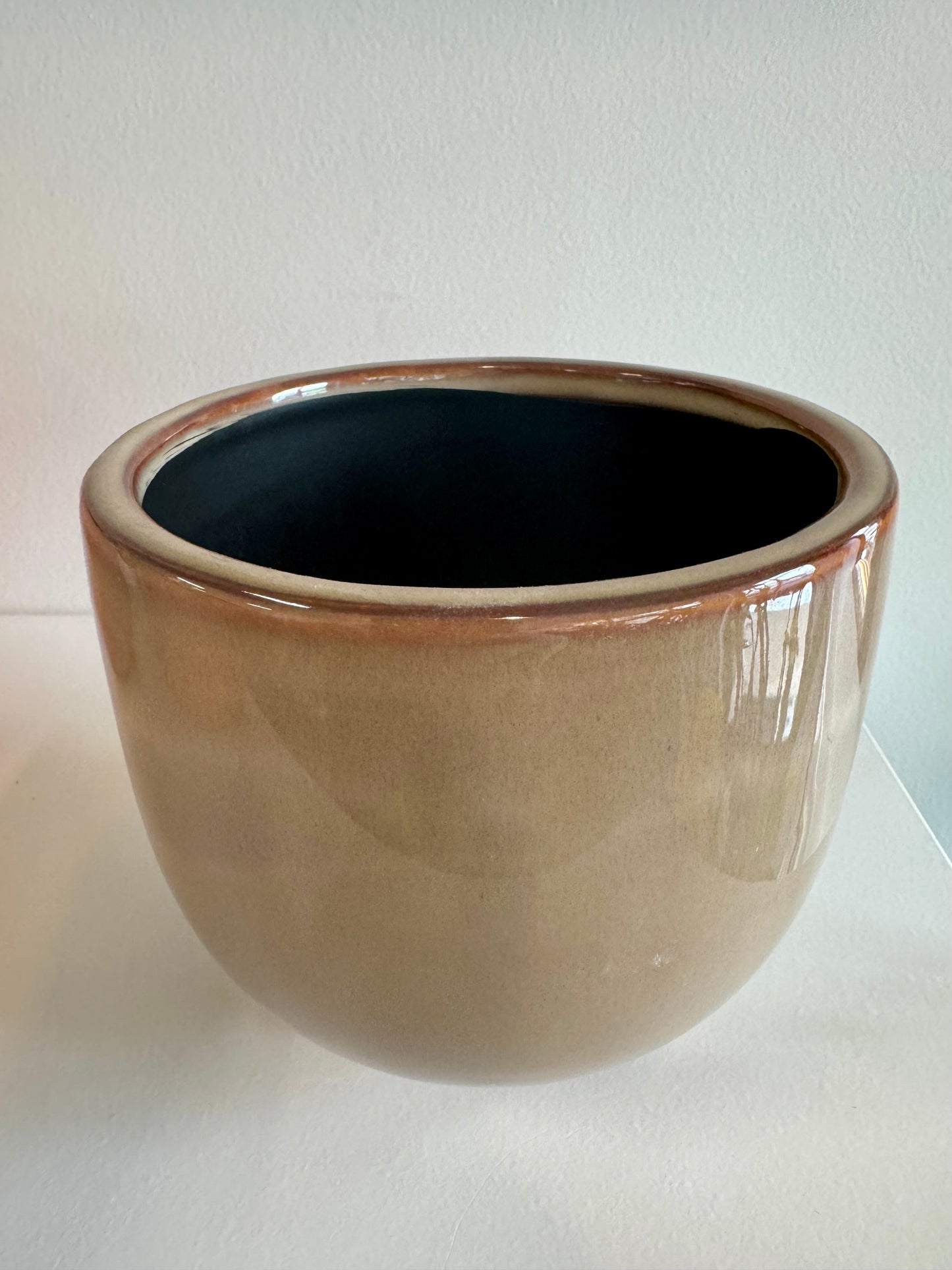 Taupe Pedestal Pot