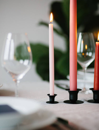 Dark Pink Danish Taper Candle | A Pair