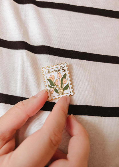 Montréal Stamp Enamel Pin