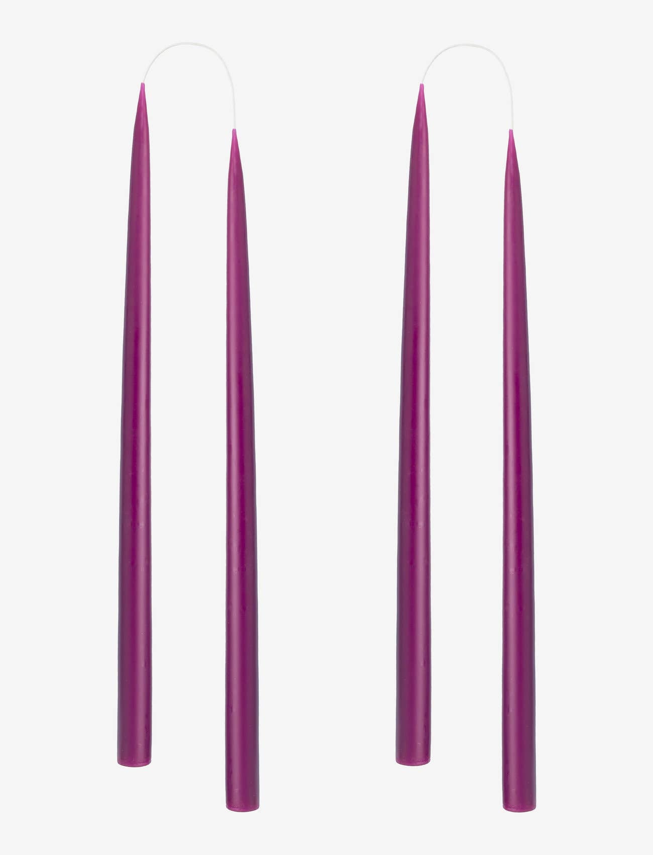 Dark Heather Danish Taper Candle | a pair