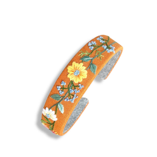 Sweet Orange Embroidered Hairband