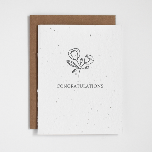 Plantable Greeting Card - Congratulations