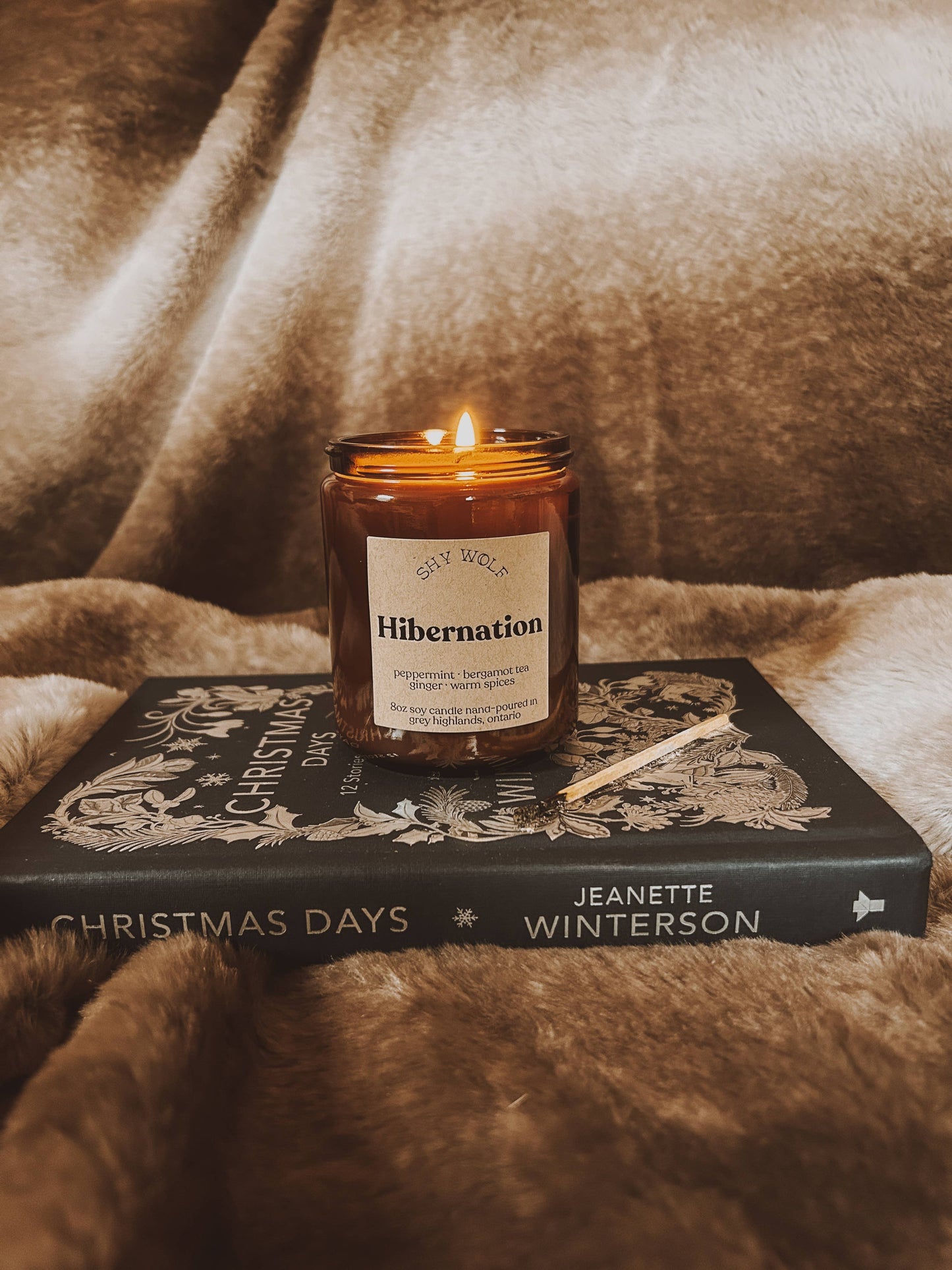 Hibernation - Christmas Candle, Winter Candle, Holiday Decor