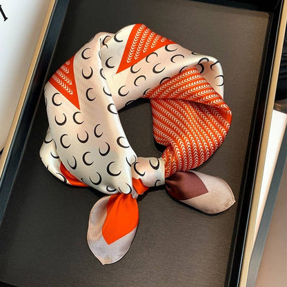 Crescent Moon Silk Scarf | 100% Mulberry Silk