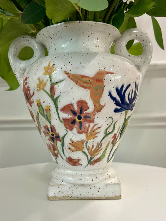 Phalsiii Ceramics Victorian Style Hummingbird Pot