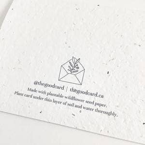 Plantable Greeting Card - Thank You - Cursive