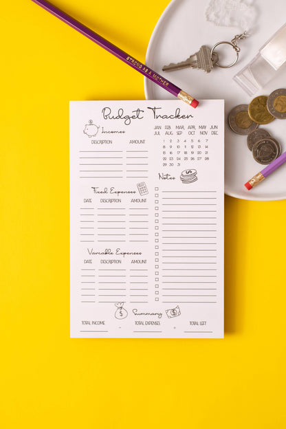 Budget Tracker - 25 pg Notepad