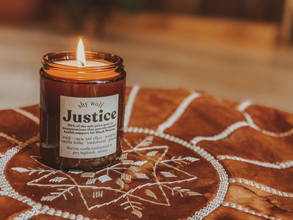 Justice Tarot Soy Candle for Charity - Vanilla, Sandalwood
