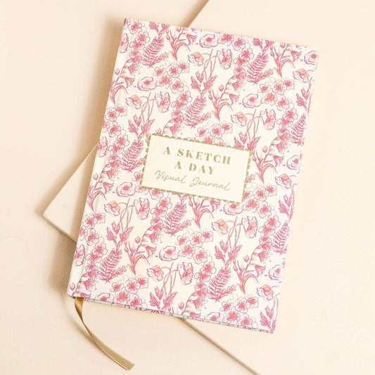 Pink Wildflower Print Sketch A Day Visual Journal