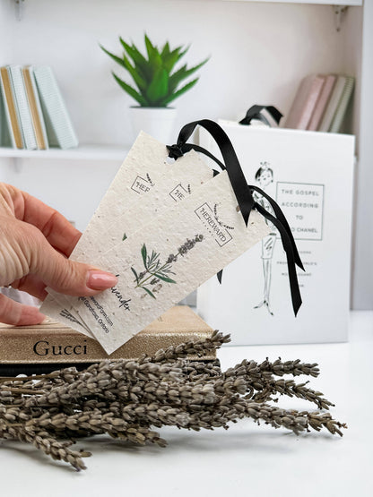 Bookmark  |  Lavender Wild Seed Bookmark