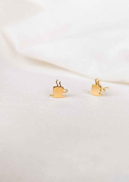 Cafecito - Gold plated earrings