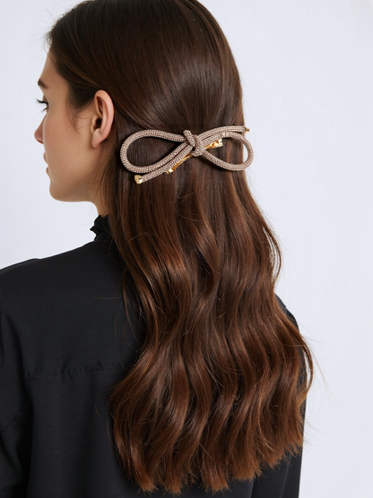 Crystal Bow Luxe Hair Clip