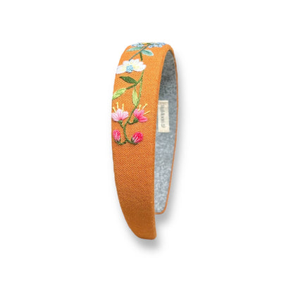 Sweet Orange Embroidered Hairband