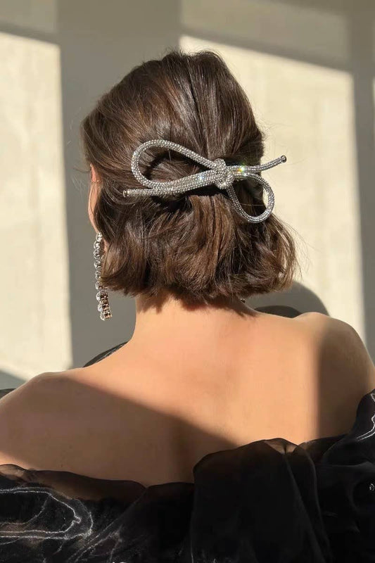 Crystal Bow Luxe Hair Clip