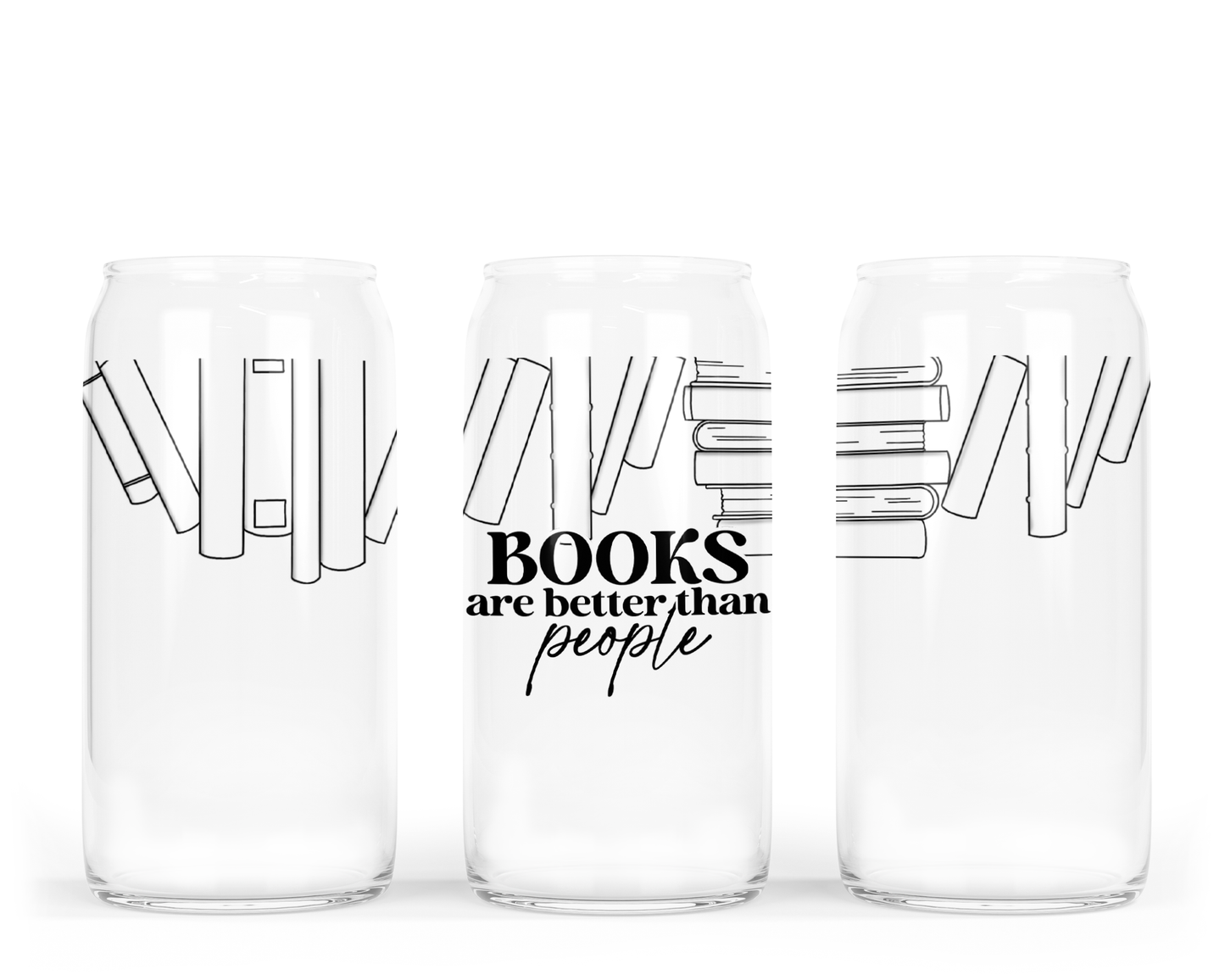 Books Are Better Glass Can w Bamboo Lid | Bookish | Sarcasm