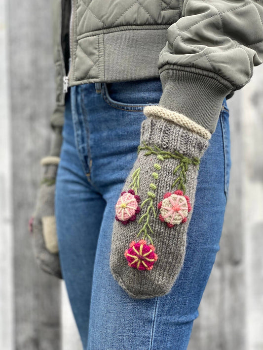 Maya - women's wool knit mittens