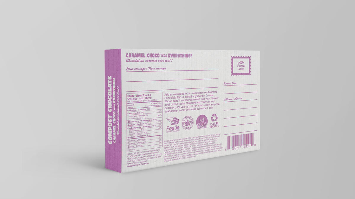 Compost Chocolate Caramel Postcard Chocolate Bar